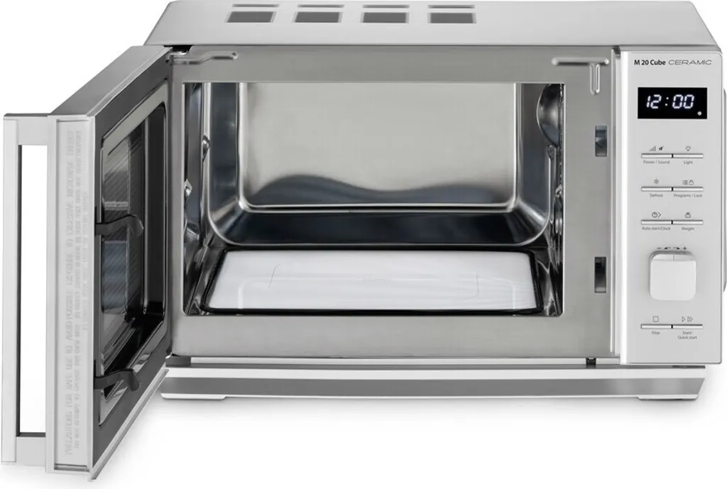 Caso M 20 Cube Ceramic Mikrowelle Silber 20L 800W LED-Display Kindersicherung 5 Caso M 20 Cube Ceramic Mikrowelle Silber 20L 800W LED-Display Kindersicherung – Bild 3