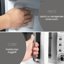 COSTWAY Mikrowelle 20L, 700 W Mikrowellenofen, Mit 8 Automatischen Programme, 5 Leistungsstufen, LED-Anzeige, Verzögerter Start, Retro, Weiß -Bosch Verkäufe ef26cf1255a3710e02ee823fdc4c3192