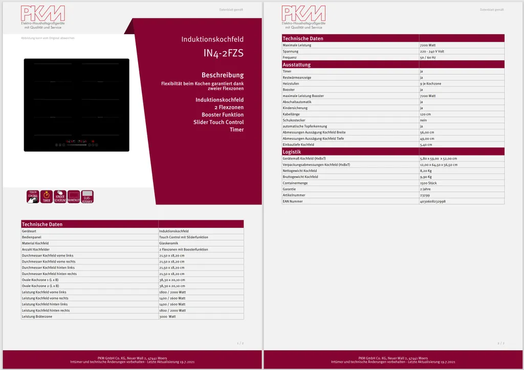 BOSCH Backofen HBF114 Mit PKM Induktionskochfeld IN4-2FZS Autark, 60cm 9 BOSCH Backofen HBF114 Mit PKM Induktionskochfeld IN4-2FZS Autark, 60cm – Bild 7