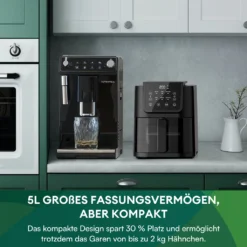 CHEFREE AFW01 Heißluftfritteuse, Mit Visuelles Fensterdesign, Kompaktfriteusen Mit 5L Fassungsvermögen Und 6 Voreingestellte Progra -Bosch Verkäufe f4ef5b3bfbe7b44fe7dbf54b90d6a1e9