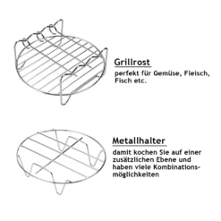 Monzana Heißluftfritteuse Zubehör 8tlg. Fritteuse Set Inkl. Brotbackkorb 3,6L Pizzapfanne Silikonpfanne Grillrost Spieße -Bosch Verkäufe fc4e73925eb5996ee4a21c74a257beb8