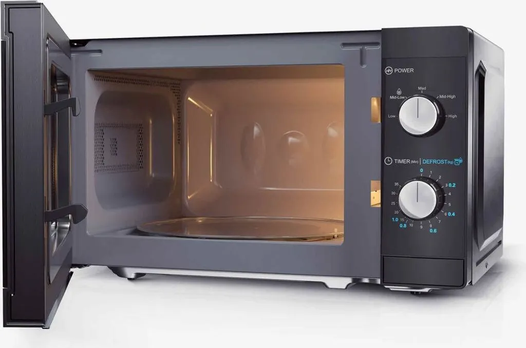 Sharp YC-MS01E-B, Arbeitsfläche, Solo-Mikrowelle, 20 L, 800 W, Drehregler, Schwarz 6 Sharp YC-MS01E-B, Arbeitsfläche, Solo-Mikrowelle, 20 L, 800 W, Drehregler, Schwarz – Bild 4