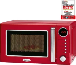 Clatronic MWG 790 2in1 Mikrowelle Retro-Design, 700 W Mikrowellenleistung, 1000 W Grillleistung, 20 L Garraum, Timerfunktion, Kindersicherung -Bosch Verkäufe fe8828a666f7ca1e930da0aab63587a9